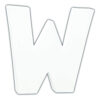 LITTLE LETTER W WHITE12CM