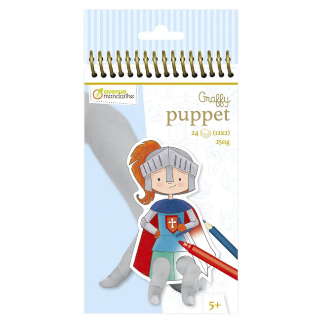 NOTEBOOK GRAFFY PUPPET DRAGONS & KNIGHTS 250G 10X1X20CM