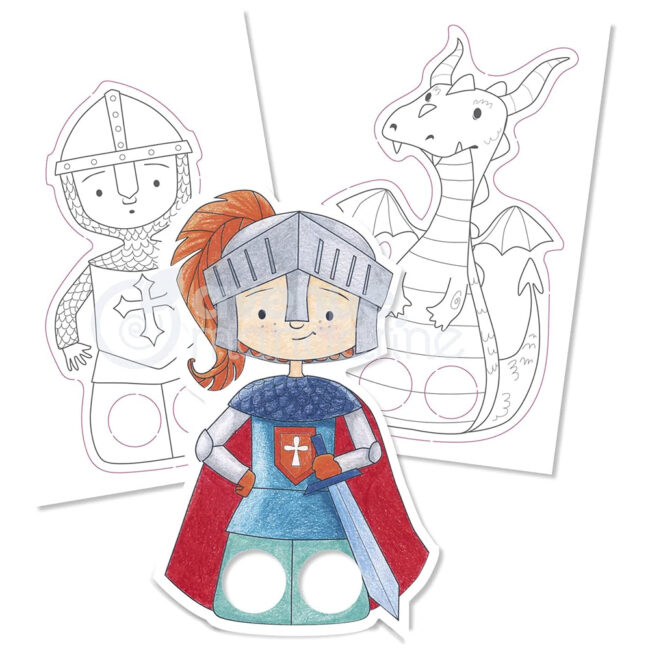 NOTEBOOK GRAFFY PUPPET DRAGONS & KNIGHTS 250G 10X1X20CM - Image 2