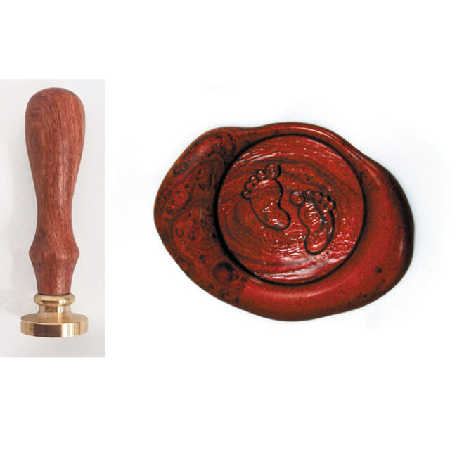 SEAL WAX STAMP BABY FEET 2.5CM