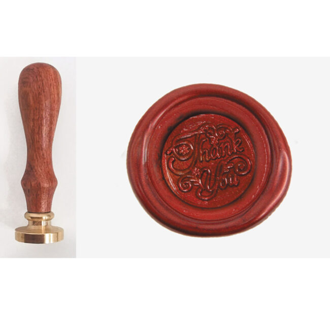 SEAL WAX STAMP 'THANK YOU' 2.5CM