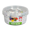 SOFT GLASS MOSAIC POLYGONAL MULTICOLORED 0.4X1-2CM 500G