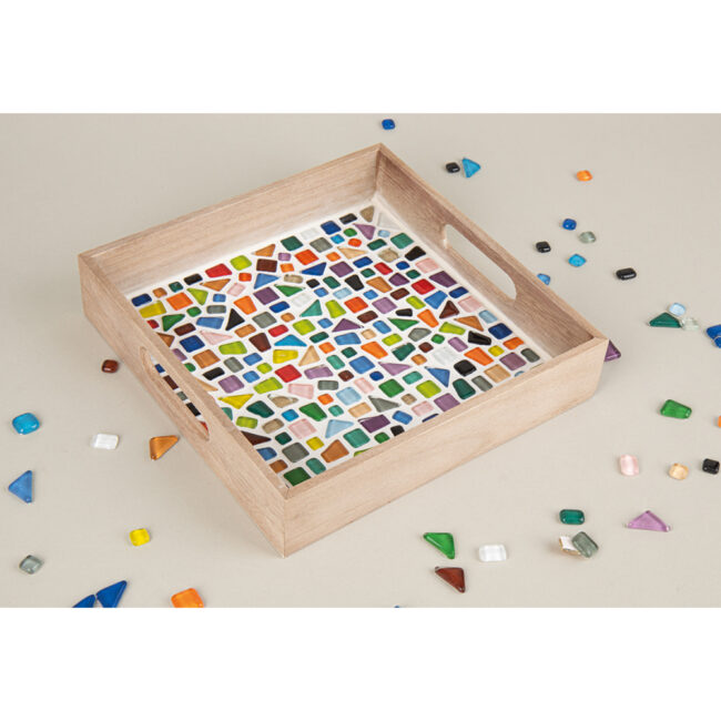 SOFT GLASS MOSAIC POLYGONAL MULTICOLORED 0.4X1-2CM 500G - Image 4