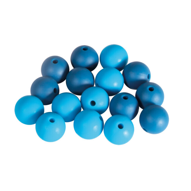 SILICONE ROUND BEADS NIGHT BLUE 1.2CM 16PCS