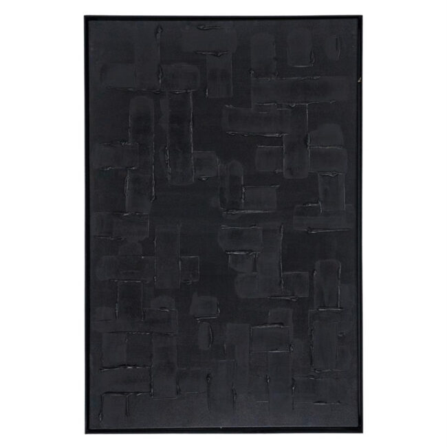 WALL DECOR MUD BLACK 81X4X121CM