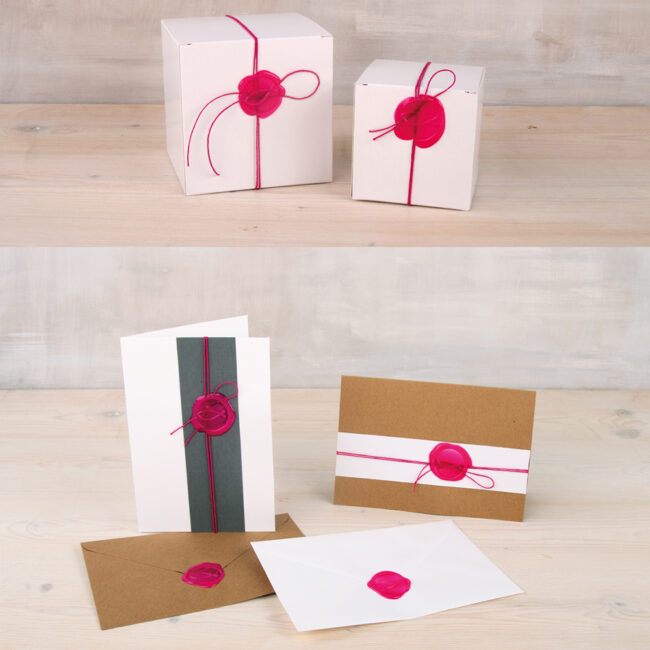 SET SEALING WAX PINK 12G & 1 STAMP FISH 2.5CM - Image 3