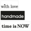 LABELS FOR SOAPS 'LOVE-HANDMADE-TIME IS NOW' 3-4-5X1.5CM 3PCS