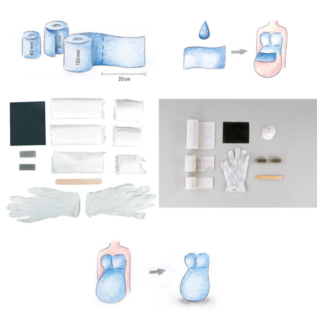SET CRAFT KIT PLASTER CAST BABY-BELLY 30X45CM - Image 3