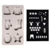 SILICONE MOULD WINTER TEMPLATE A5 (6 DESIGNS) 14X26X1CM