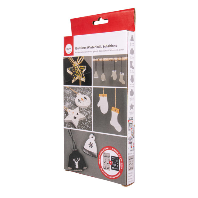 SILICONE MOULD WINTER TEMPLATE A5 (6 DESIGNS) 14X26X1CM - Image 7