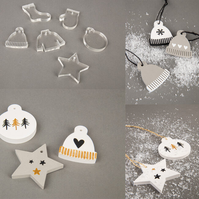 SILICONE MOULD WINTER TEMPLATE A5 (6 DESIGNS) 14X26X1CM - Image 5
