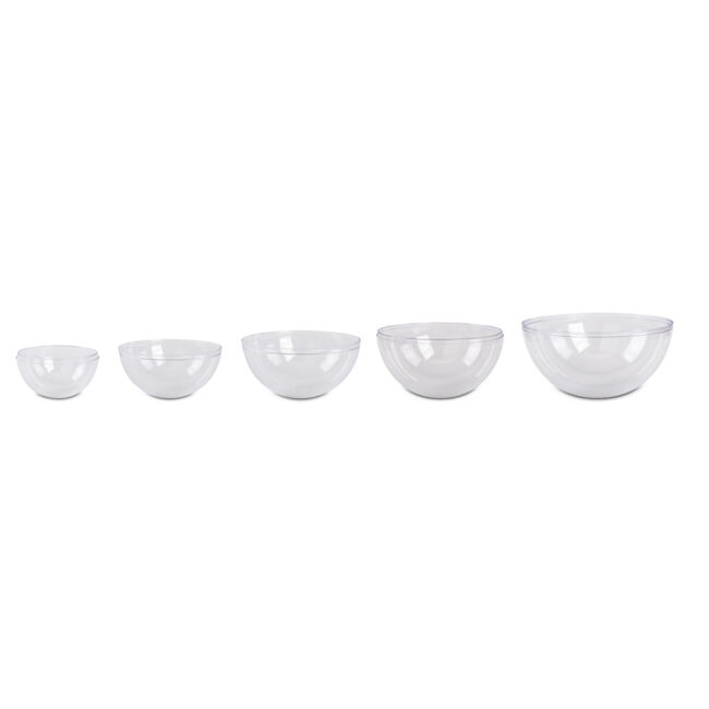 SET OF 5 LARGE CASTING ACRYLIC HEMISHEPRES BOWL MOULDS 6-14CM - Image 4