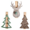WOODEN FIR-REINDEER ON PEG 2.7-3.5X4.8CM 6PCS