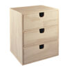 WOODEN BOX 3 DRAWERS 16X14.5X215CM