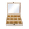 WOODEN TEA BOX 12 COMPARTMENTS 28X23X7CM - Image 2