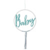 HANGING WOODEN WREATH BABY NATURAL 30CM - Image 2