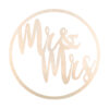 MR & MRS WOODEN HANGING WREATH NATURAL 0.4X30CM