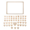 DIY SET WOODEN GUESTBOOK WITH HEARTS NATURAL 35X4X26CM - Image 2