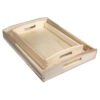 SET 2 WOODEN TRAY NATURAL 30X20CM/39X28CM