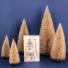 DECORATIVE FIR TREES GLITTERED GOLD 15CM & 20CM 3PCS - Image 3