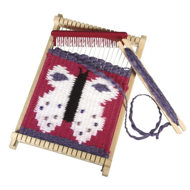 WOODEN WEAVING LOOM KIT FOR CHILDREN 18.5X16.5X29CM - Image 3