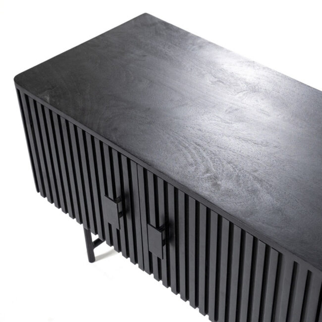 TV CABINET REMI 6 DOORS BLACK 250X45X56CM - Image 3