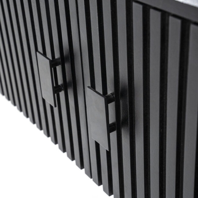 TV CABINET REMI 6 DOORS BLACK 250X45X56CM - Image 4