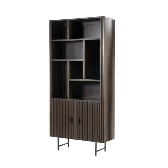 BOOKCASE REMI BROWN 96X37X200CM - Image 3