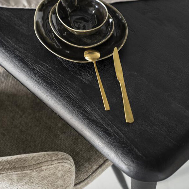 DINING TABLE JISKA BLACK 300X100Χ76CM - Image 5