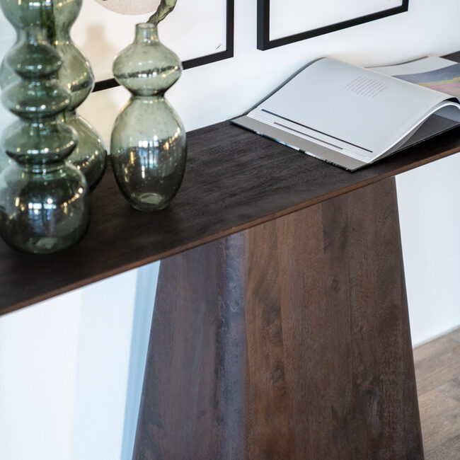 CONSOLE TABLE ARON BROWN 180X40X75CM - Image 3
