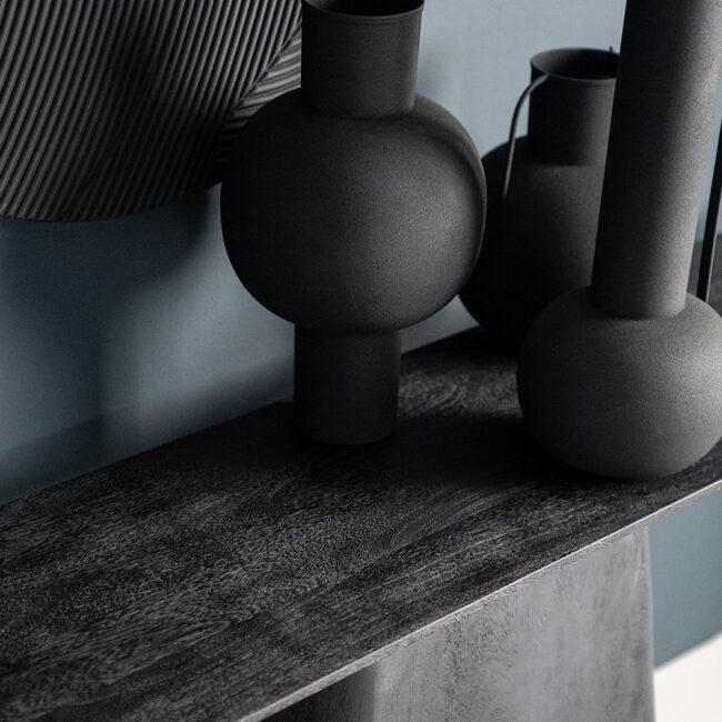 CONSOLE TABLE ARON BLACK 180X40X75CM - Image 3