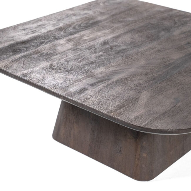 COFFEE TABLE ARON SQUARE BROWN 80X80X32CM - Image 3