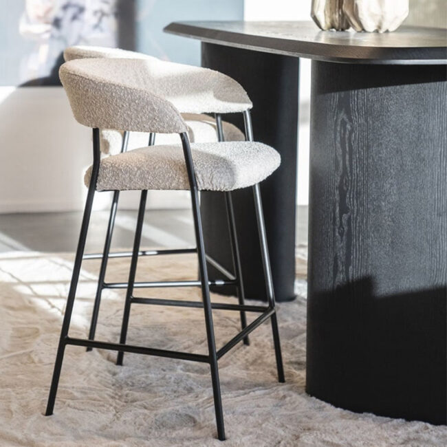 BAR CHAIR LUKA TAUPE COPENHAGEN 53X53.5X90CM - Image 3