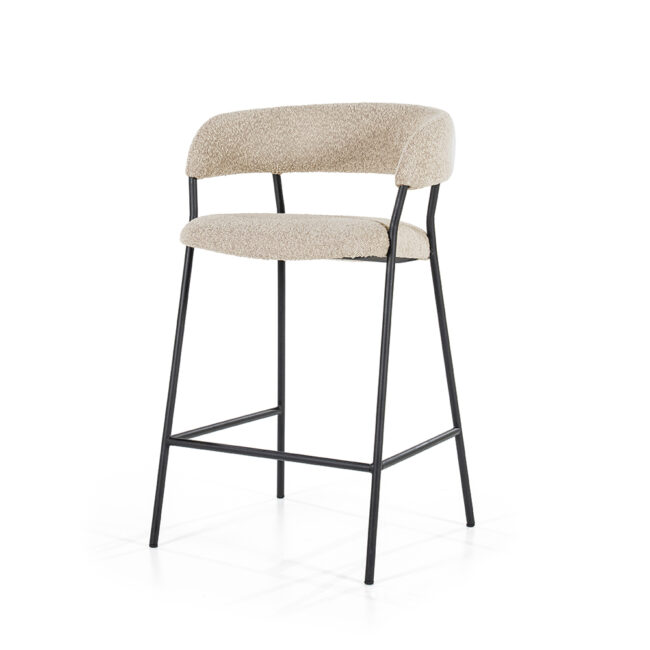 BAR CHAIR LUKA TAUPE COPENHAGEN 53X53.5X90CM
