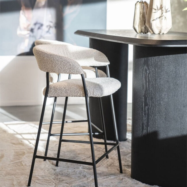 BAR CHAIR LUKA BEIGE COPENHAGEN 53X53.5X90CM - Image 3