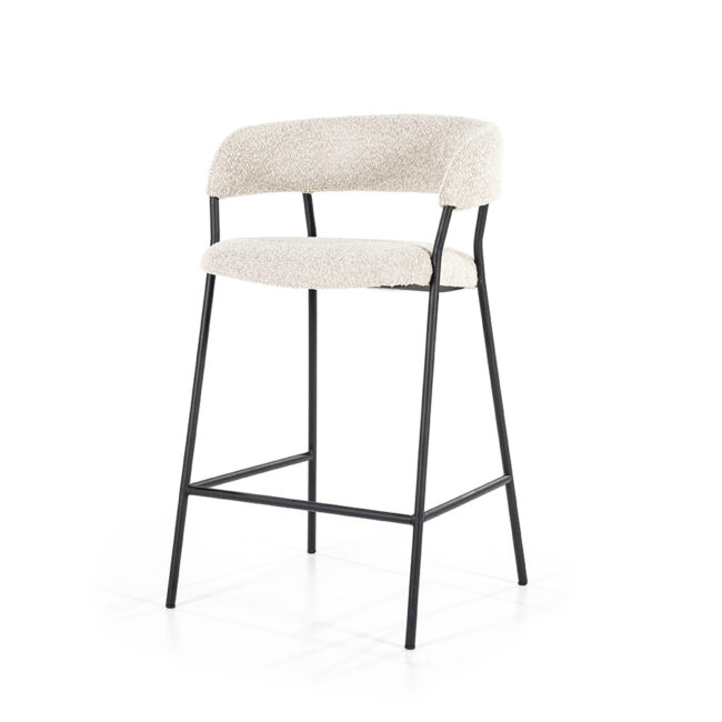 BAR CHAIR LUKA BEIGE COPENHAGEN 53X53.5X90CM