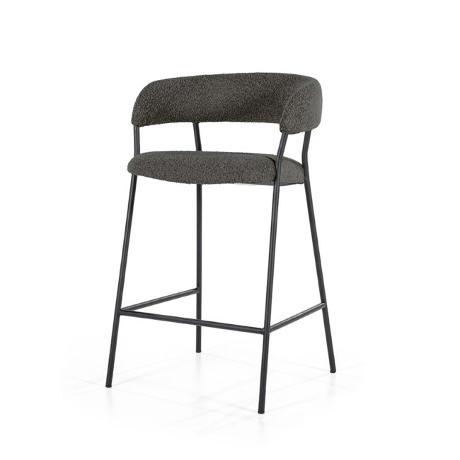 BAR CHAIR LUKA ANTHRACITE COPENHAGEN 53X53.5X90CM