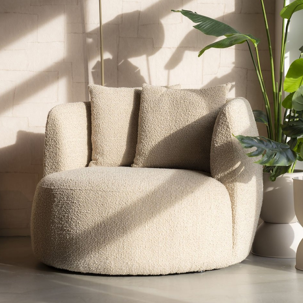 LOUNGE CHAIR LOUIS SAND SPARK 105X105X76CM - Image 2