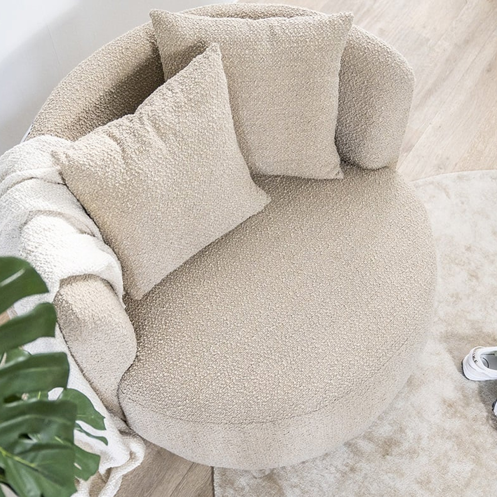 LOUNGE CHAIR LOUIS SAND SPARK 105X105X76CM - Image 3