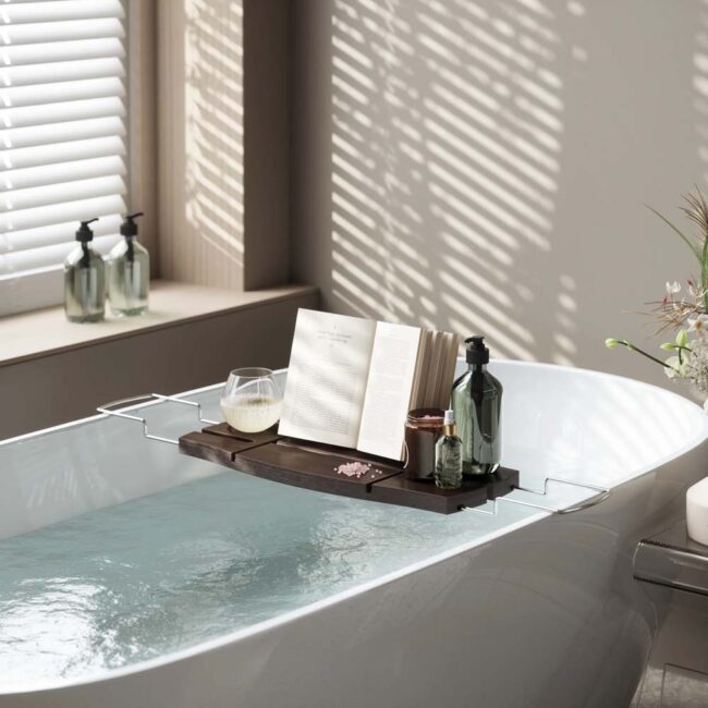 AQUALA BATHTUB CADDY NATURAL 71X22X3CM - Image 3