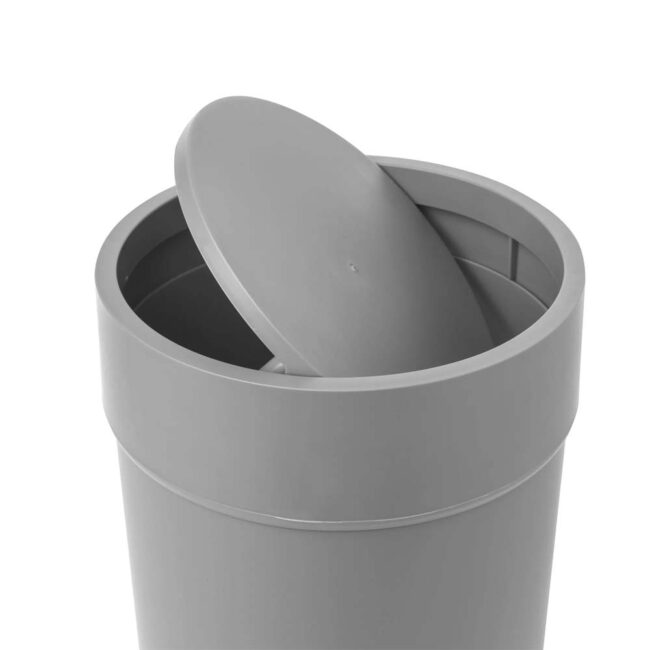 TOUCH CAN WITH LID GREY 19X19X30CM - Image 3