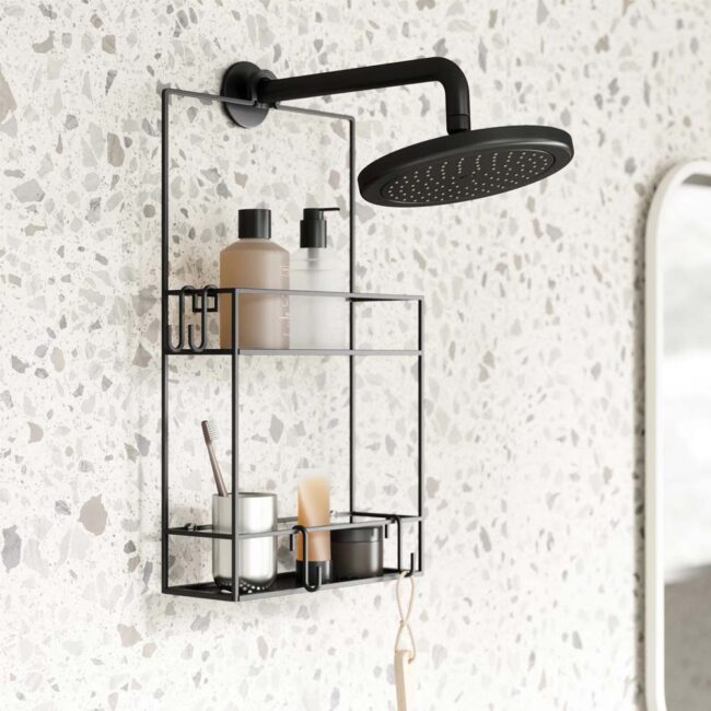 CUBIKO SHOWER CADDY BLACK 31X11X61CM - Image 3