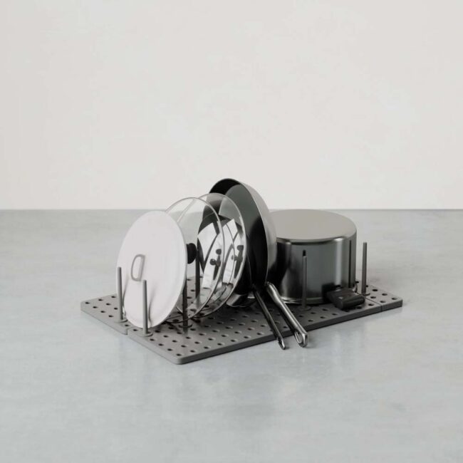 SET OF 2 PEGGY DRAWER ORG CHARCOAL 55X15X10CM - Image 3