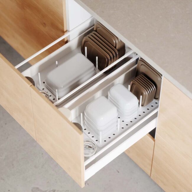 SET OF 2 PEGGY DRAWER ORG WHITE 55X15X10CM - Image 4