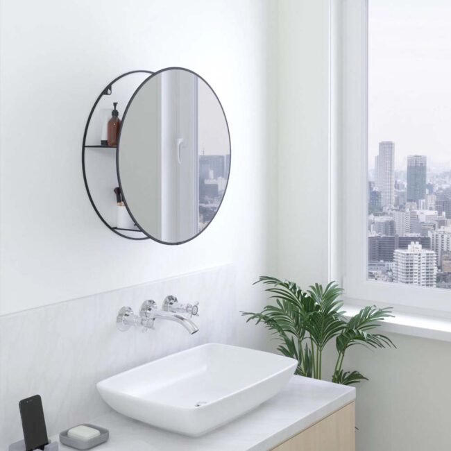CIRKO MIRROR BLACK 51X14X51CM - Image 2