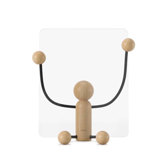 WOODY DESK PICTURE DISPLAY LARGE BLACK & NATURAL 25X13X31CM - Image 4