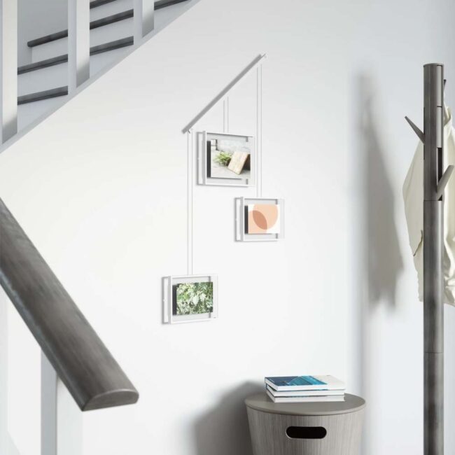 SET OF 3 EXHIBIT PHOTO FRAME WHITE 67X46X3CM - Image 3