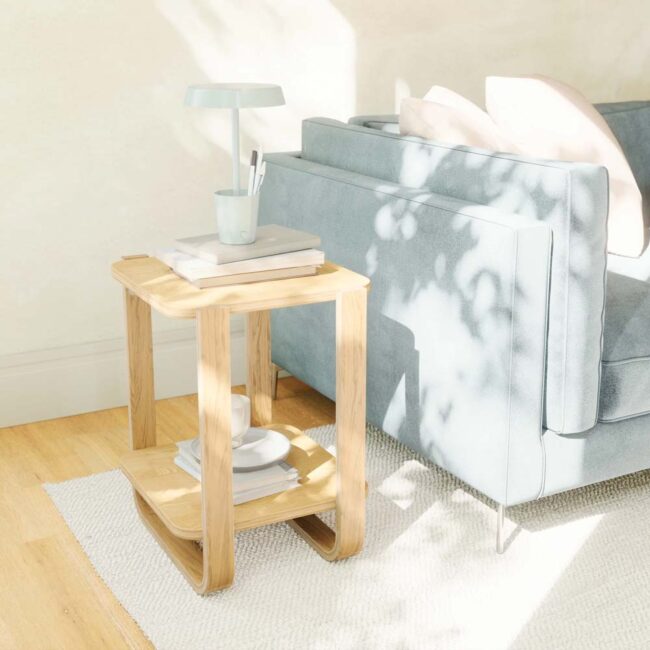 BELLWOOD SIDE TABLE NATURAL 42X38X53CM - Image 3