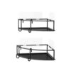SET OF 2 CUBIKO CORNER BIN BLACK 23X23X8CM