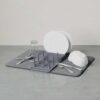 UDRY PEG DISH DRYING RACK WITH MAT CHARCOAL 47X17X9CM - Image 3